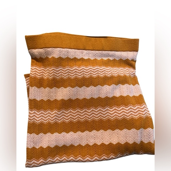 Forever 21 Orange, Pink and Cream Striped Pencil Skirt - Picture 4 of 4